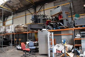 Office and gym equipment was also found