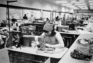 The Laura Ashley factory at Oswestry in 1982
