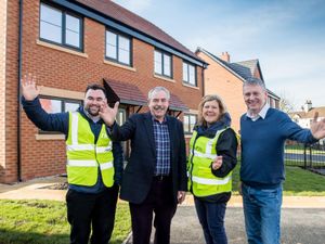 L-R Christian Herbert, (RPS Consulting UK) Cllr Allan Wilson (Edgmond Parish Council) , Rachel Wood (GSA) and Andy Edwards (Upper Langley Homes)