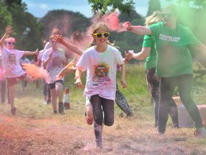 Supporting image for story: Huge splash of colour on Shropshire dash for charity
