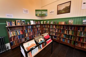 Books from the era are part of the exhibition