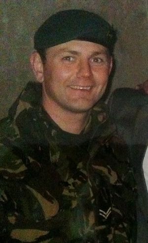 Dave Pettifer while serving in the Royal Marines, with whom he did three tours of Afghanistan between 2002 and 2012.