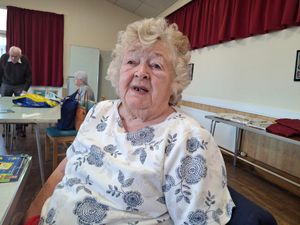 Mrs Joy Price at Belmont Hall in advance of VE Day event. Picture: LDRS