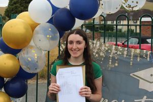 Celebrating at Newtown High School was Verity Depres Davies