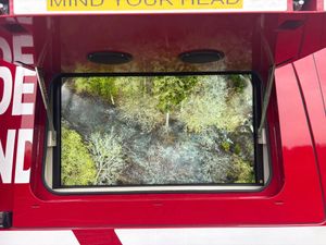Firefighters battled a large blaze at Birchen Park. Picture: Tweedale Fire Station.