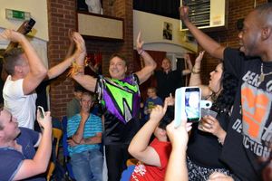 Former WWE star Marty Jannetty comes out to the crowd at Darlaston's All Active Centre.