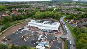 The new Lidl taking shape off the Old Park Roundabout in Telford. Photo: Tim Thursfield