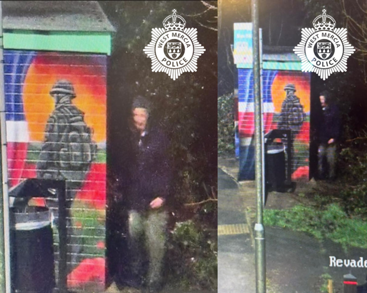 Appeal after remembrance mural at Telford bus stop vandalised
