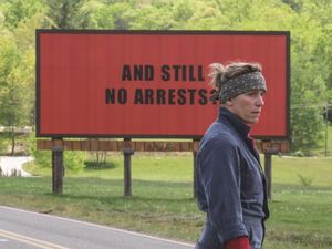 Supporting image for story: Film Talk: Looking Back– Tragicomedy perfection with Three Billboards Outside Ebbing, Missouri