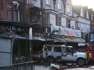 Supporting image for story: Fire at Birmingham shop hit by car sounded ‘like a bomb went off’ – residents