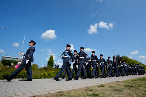 Members of the Royal Navy march at the Far East Corner of the National Memorial Arboretum, ahead of a reception for VJ veterans and their families hosted by the Royal British Legion at The Aspects Building, following a national Service of Remembrance to mark the 80th Anniversary of VJ Day at the National Memorial Arboretum in Alrewas, Staffordshire. Picture date: Friday August 15, 2025. PA Photo. Photo credit should read: Danny Lawson/PA Wire 