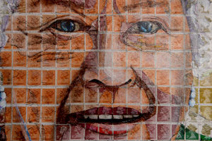 The Queen in stamp form