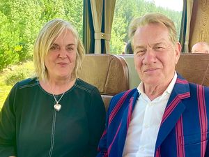 Ex-Shrewsbury mayor Jane Mackenzie and TV presenter and former Tory MP Michael Portillo