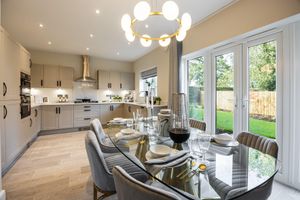 Anwyl's show homes showcase an open plan kitchen and dining room layout