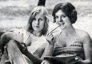 Trudy Allen and Denise Clift made the most of the sizzling summer of 1976 by relaxing at Walsall Arboretum for a spot of drawing.