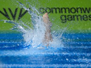 A diver enters the pool at the Birmingham 2022 Commonwealth Games .Former West Midlands Mayor Andy Street says the games is one of his biggest achievements during his time in office