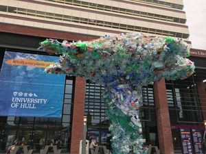 Supporting image for story: Plastic rubbish turtle making waves at science festival