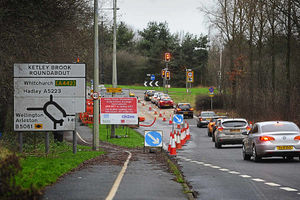 Roadworks at Ketley Brook Roundabout