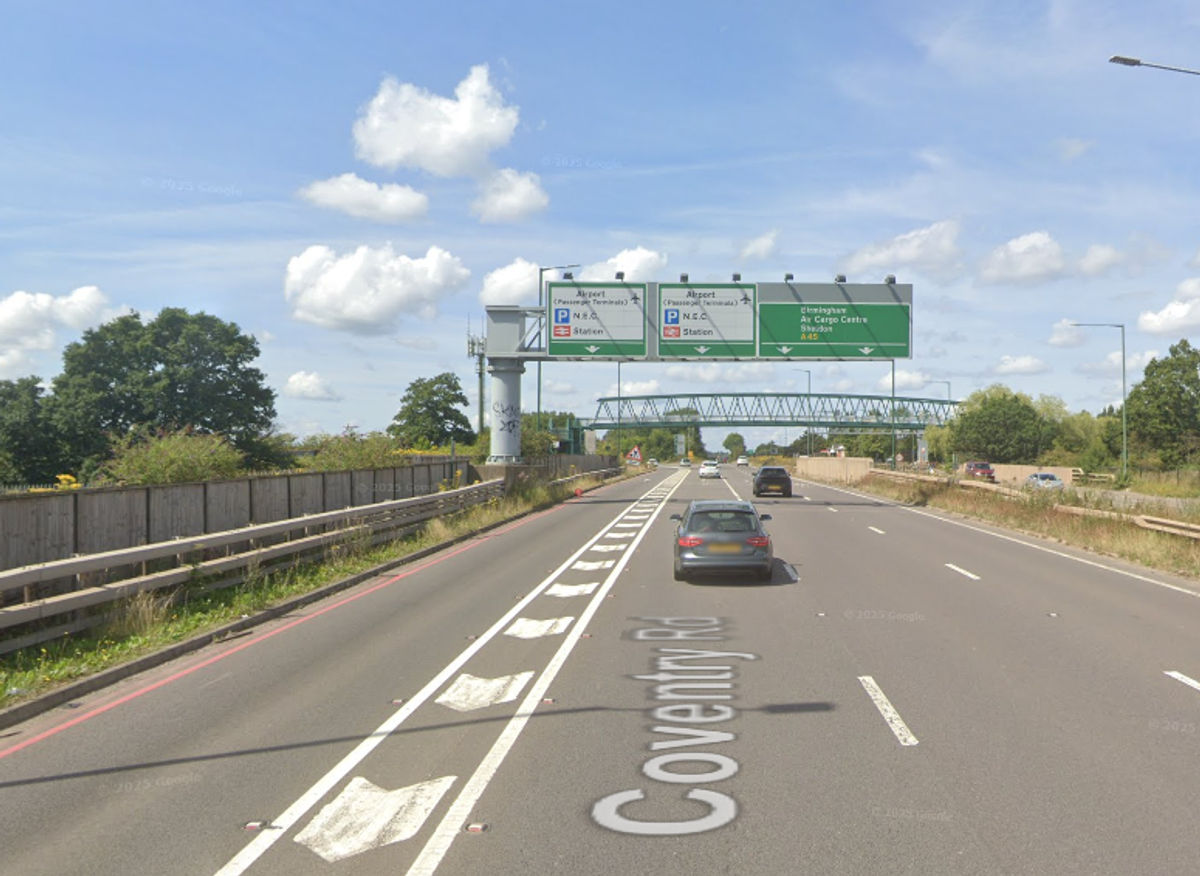 A45 closed following gas leak near Birmingham Airport