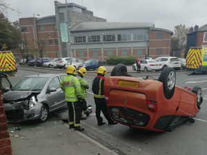 Supporting image for story: Woman taken to hospital after car overturns in Bloxwich