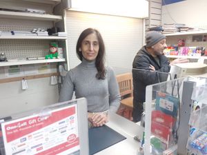 Shopkeepers Daljit Kaur and Parmajit Singh