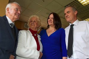Dave and Cindy Pountney happy to be back in Shropshire with Dave's parents David and Beryl