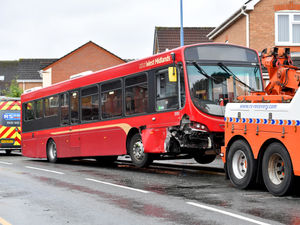 Supporting image for story: Three sent to hospital after crash between car and bus in Wednesbury