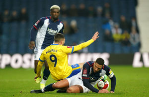 West Bromwich Albion's Jake Livermore (right) and Brighton and Hove Albion's Neal Maupay 