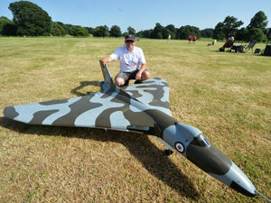Supporting image for story: Models and full-size planes take to the air over Weston Park