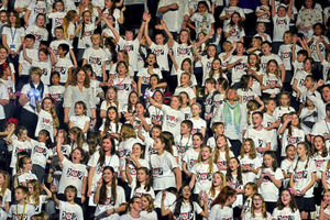 Supporting image for story: Young Voices: Midlands and Shropshire schools join choirs at Birmingham Genting Arena - with pictures and video