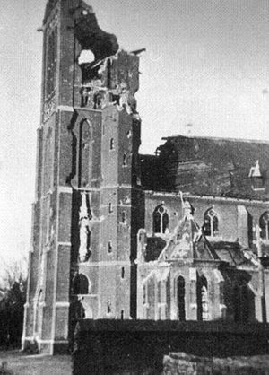 The church at Reusel after the battle.