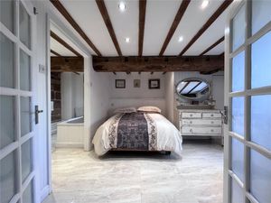 One of three bedrooms inside Millers Lodge near Bridgnorth. Picture: Rightmove/Nock Deighton.