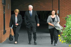 Frank Robinson, pictured with wife Janet (left) and sister Lynn Haslam, described the review as a 'non event'