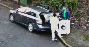 ...dumping it on the pavement...