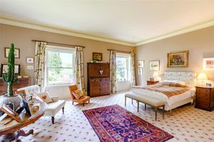 One of the six bedrooms at Bodfach Hall