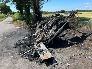 The remains of the caravan.