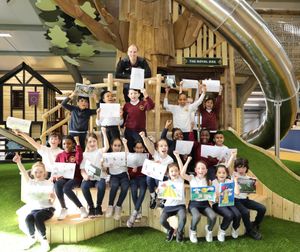 Students visiting Hockerhill Adventure Playbarn in Brewood. Photo: Phil Blagg