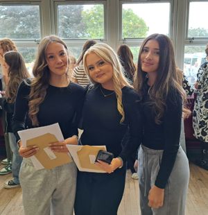 Martha Turvey, Isla Parsons and Neet Barlow celebrating their success