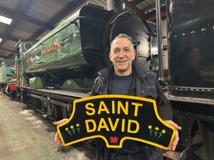 Llangollen Railway Volunteer Paul Evans has made a number of headboards, he is proud of his latest.