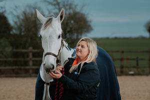 Laura was delighted to get back in the saddle