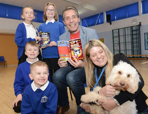 Author Andrew Cope joined pupils at Longlands Community Primary School