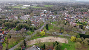 Tettenhall village, with Tettenhall pool area in the foreground