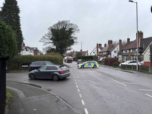 The scene of the crash on Coalway Road, Wolverhampton