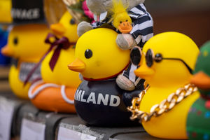 Rubber ducks at the Black Country Duck Race at The Waterfront, Brierley Hill