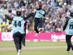 A leaping Dan Worrall celebrates