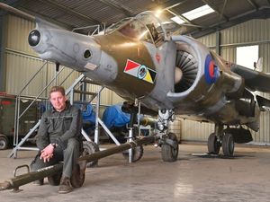 Supporting image for story: 'Too important not to be seen': Aviation history brought to life in Shropshire with working Harrier GR.3 and Rudolf Hess’s Messerschmitt