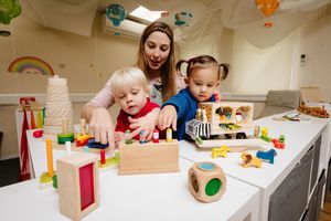 Castle House School in Newport have been given the green light by Ofsted to open their new nursery after refurbishment. In Picture L>R: Hugo Beeston 2, Nursery Manager Helene Burrell and Thea Tsang 3