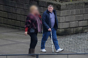 Thomas Wilkinson outside Wolverhampton Crown Court
