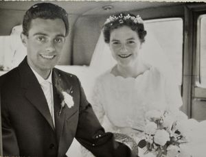 Mr and Mrs Clayton on their wedding day