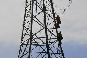 New electric pylons being erected